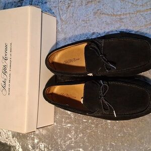 Saks Fifth Avenue Suede Black Men's Loafers